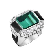 LOUIS VUITTON-Emprise ring-tourmaline-black lacquer-diamonds