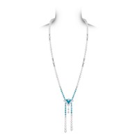 LOUIS VUITTON-Excelsior necklace-Acte V The Escape collection-diamonds-pearls-blue tourmalines-blue enamel