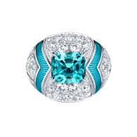 LOUIS VUITTON-Excelsior ring-Acte V The Escape collection-diamonds-blue Tourmaline