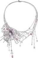 LOUIS VUITTON- L'ame du voyage collection-Geisha necklace- padparasha sapphires-pink sapphires-diamonds
