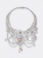 LOUIS VUITTON-L'ame du voyage collection-Necklace-white diamonds-chocolate diamonds-sapphires