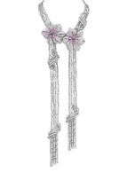 MELLERIO DITS MELLER-Éclats de Lys necklace-grey gold-white diamonds-pink sapphires
