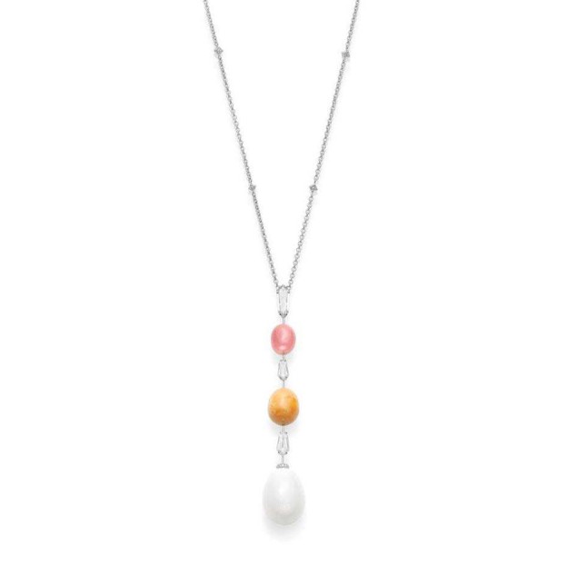 MIKIMOTO-The Naturale high jewellery necklace-Melo pearl-Giant Clam pearl-Conch pearl