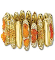 NICOLAS VARNET-fire Opal-Sapphire-Diamond-Pilar Bracelet
