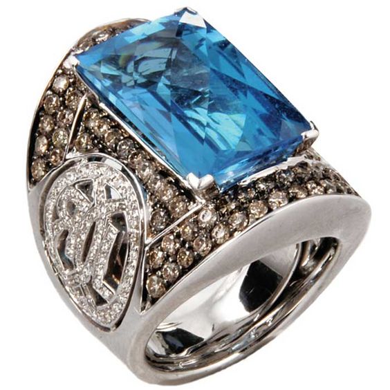 ORIANE COLLINS-ring-Swiss blue topaz-diamonds
