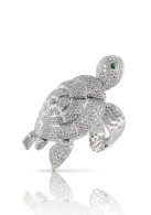PASCALE BRUNI-Animalier Collection Ring-white gold-emeralds-diamonds