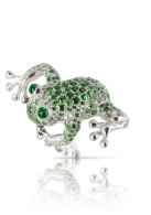 PASCALE BRUNI-Animalier Collection Ring-white gold-tsavorite garnet-emeralds-diamonds
