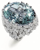 PASCALE BRUNI-Cocktail ring-white gold-diamonds-aquamarine