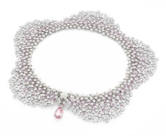 PASCALE BRUNI-Haute Couture Baselworld 2015 necklace-pink sapphires-diamonds