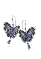 PASCALE BRUNI-Liberty collection Earrings-white gold-iolite-black spinel-sapphires-diamonds