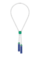 PIAGET-Extremely Piaget collection-Necklace-white gold-diamonds-emeralds-sapphires