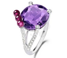 PIAGET-Limelight Cherry Dream Cocktail Inspiration ring-white gold-amethyst-rubellites-diamonds
