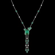 PIAGET-Limelight Collection Mojito cocktail inspiration pendant-white gold-green tourmaline-emeralds-diamonds