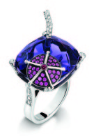 PIAGET-Limelight collection-Inspiration Blueberry Daiquiri ring-amethyts-sapphires-diamonds