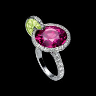 PIAGET-Limelight collection-inspiration cocktail Sex on the Beach-white gold-tourmaline-peridot-diamonds