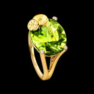 PIAGET-Limelight collection-inspiration cocktail Tutti Green ring-yellow gold-peridot-yellow diamonds-white diamonds