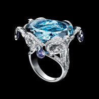 PIAGET-Limelight ring-white gold-topaz-sapphires-diamonds