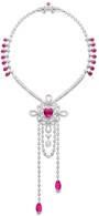 PIAGET-Piaget Couture Précieuse neckalce-white gold-rubellite-diamond