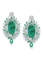 PIAGET-Rose Passion collection-earrings-white gold-diamonds-tourmalines