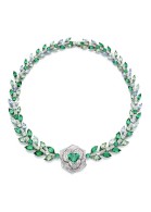 PIAGET-Rose Passion necklace-white gold-diamonds-tourmalines