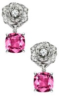 PIAGET-Rose collection Earrings-white gold-tourmaline-diamonds,