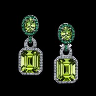 PROCOP Robert-Parisian Collection-Peridots-diamond-tsavorite-earrings