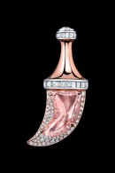 PROCOP Robert-light pink diamond-pendant-rose gold-white diamonds