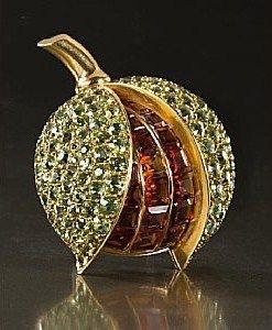RENE BOIVIN-citrine-peridot-brooch