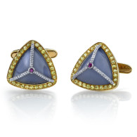 RICARDO BASTA-chalcedony-rubies-yellow sapphires-earings