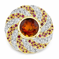 RICARDO BASTA-diamonds-rubies-brooch