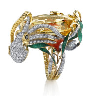 RICARDO BASTA-white diamonds-yellow diamonds-yellow sapphire-coral