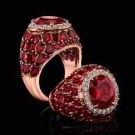 ROBERT PROCOP-American Glamour collection-rubellite poison ring-rubellite-rubies-diamonds