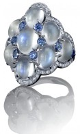 ROBERT PROCOP-Fontainbleau Ring-moonstone-blue sapphire