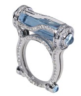 ROBERT PROCOP-Kryptonite Collection-aquamarine Kryptonite ring-diamonds-aquamarine