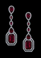ROBERT PROCOP-Parisian collection-rubellite-diamonds-earrings