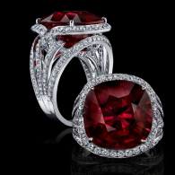ROBERT PROCOP-mportant Gem collection-rubellite-diamonds-ring