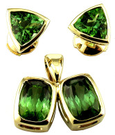 SIKIRDJI Laurent-earings and pendant-tourmalines from Afghanistan