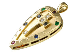 SIKIRDJI Laurent-pendant-yellow gold-Malte cross