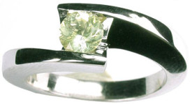 SIKIRDJI Laurent-ring-white gold-datolite from Russia