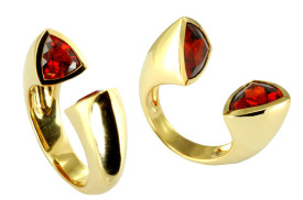 SIKIRDJI Laurent-ring-yellow gold-andesine from Congo