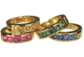 SIKIRDJI Laurent-rings-yellow gold-sapphires