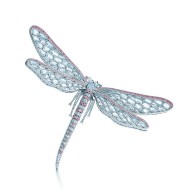TIFFANY & Co-Dragonfly Brooch-pink diamonds-white diamonds