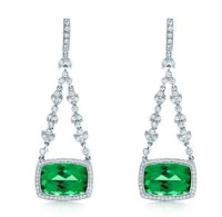 TIFFANY & Co-Green tourmaline-drop earrings