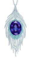 TIFFANY & Co-Peacock Pendant-tanzanite-tourmalines-diamonds