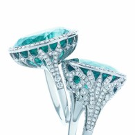 TIFFANY & Co-Rings-green tourmalines-diamonds-platinum