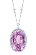 TIFFANY & Co-The Tiffany Anniversary Kunzite pendant-diamonds-platinum