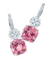 TIFFANY & Co-pink spine-diamonds-earrings-platinum