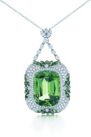 TIFFANY & Co-tsavorite-diamond-platinum-chain