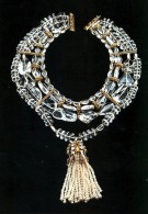 TONY DUQUETTE-Necklace-diamond-Talisman of Power-rock crystal-pearl-ruby-sapphires-diamonds-gold-plated silver