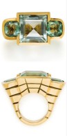 TONY DUQUETTE-Ring-green quartz-fluorite-yellow gold